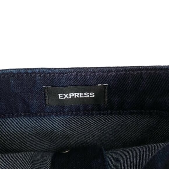 NWT Express Button Front Dark Wash Overalls 10 - Picture 3 of 9